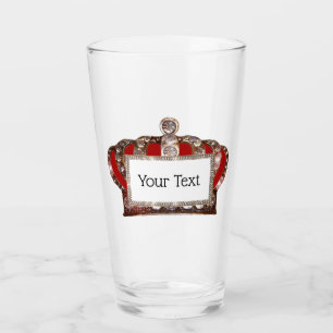 Personalisierte "königliche Krone" Glas