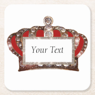Personalisierte königliche Krone Rechteckiger Pappuntersetzer