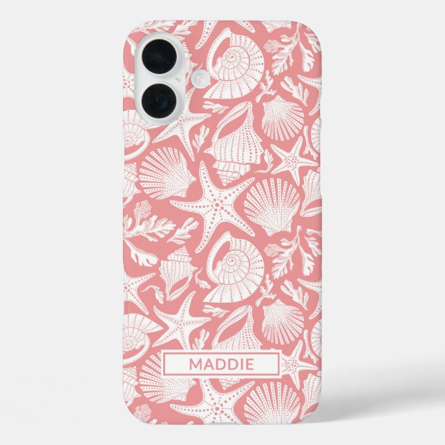 Personalisierte Korallenschalen Case-Mate iPhone Hülle (Rückseite)