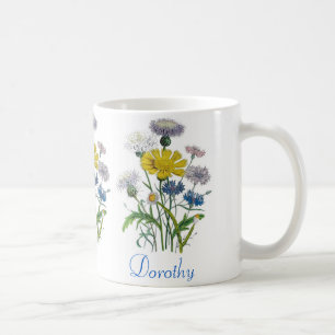 Personalisierte Kornblumen Tasse