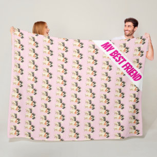 Personalisierte Körperpflege-Hunde-Moderne-Kollekt Fleecedecke