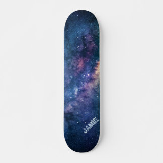 Personalisierte kosmische Galaxie Skateboard