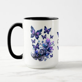 Personalisierte Kosmische Schmetterlinge Tasse