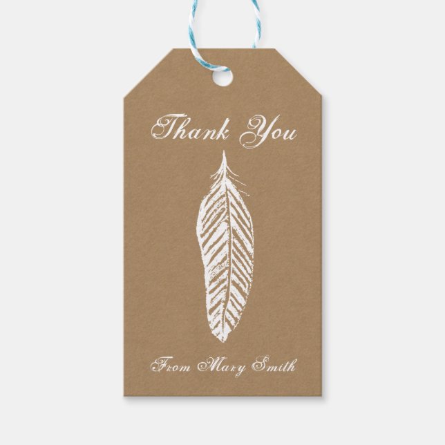 Personalisierte Kraft Papierzufuhrmarke Geschenkanhänger (Vorderseite)