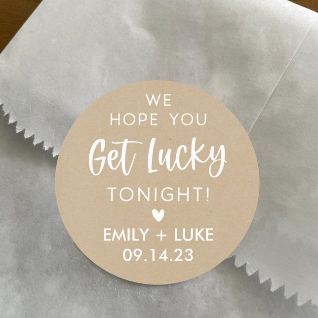 Personalisierte Kraft Wedding Lottery Ticket Gefal Runder Aufkleber (Von Creator hochgeladen)