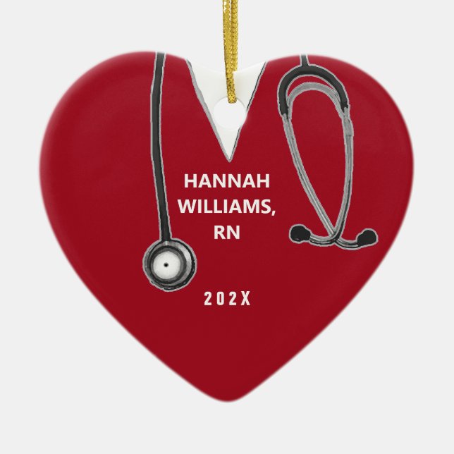 Personalisierte Krankengeschenke Keramik Ornament (Vorne)