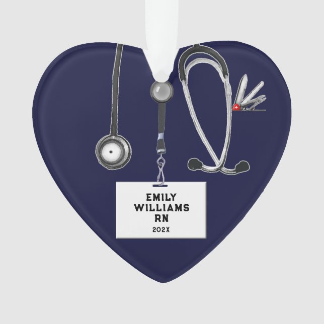 Personalisierte Krankengeschenke Ornament (Vorderseite)