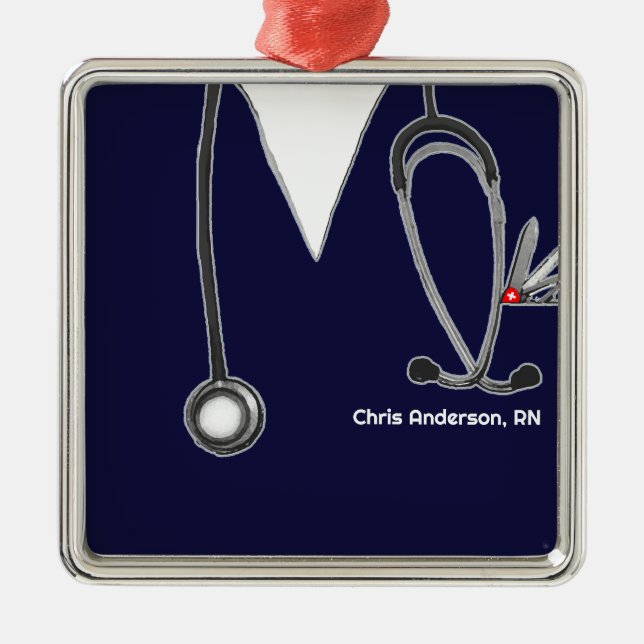 Personalisierte Krankengeschenke Ornament Aus Metall (Vorne)
