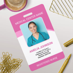 Personalisierte Krankenhausmitarbeiter-Foto-ID Ros Ausweis