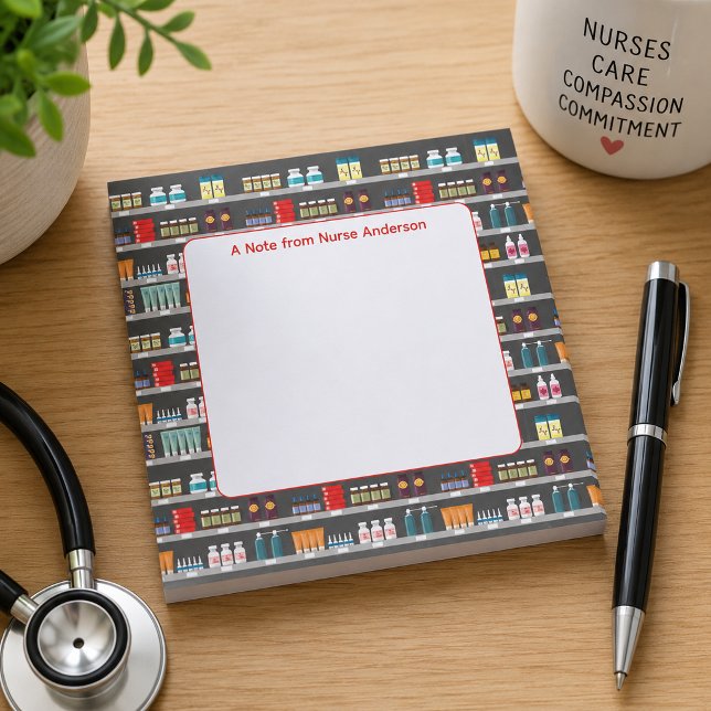 Personalisierte Krankenpfleger-Notizzettel  Post-it Klebezettel (Von Creator hochgeladen)