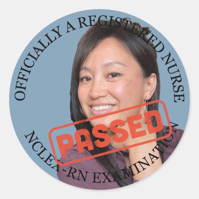 personalisierte Krankenschwester 3 Zoll bestanden  Runder Aufkleber (Vorderseite)