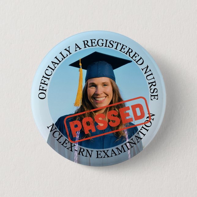 personalisierte Krankenschwester absolvierte nclex Button (Vorderseite)