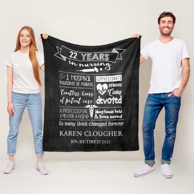 Personalisierte Krankenschwestern Blanket Krankens Fleecedecke (Beispiel)
