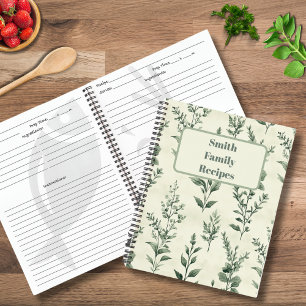 Personalisierte Kräutermuster Pflanze Notizbuch