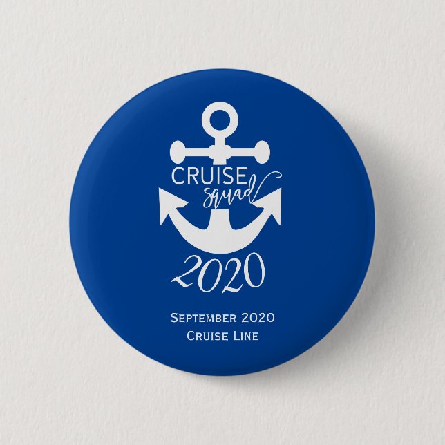 Personalisierte Kreuzfahrtschiff-Gruppenreise Button (Vorderseite)