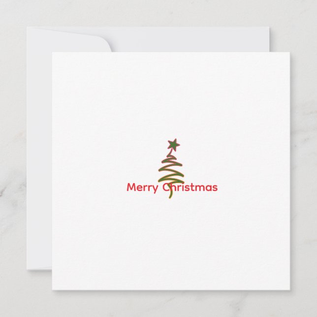 Personalisierte Kritzelbaum + Stern Weihnachtskart (Vorderseite)