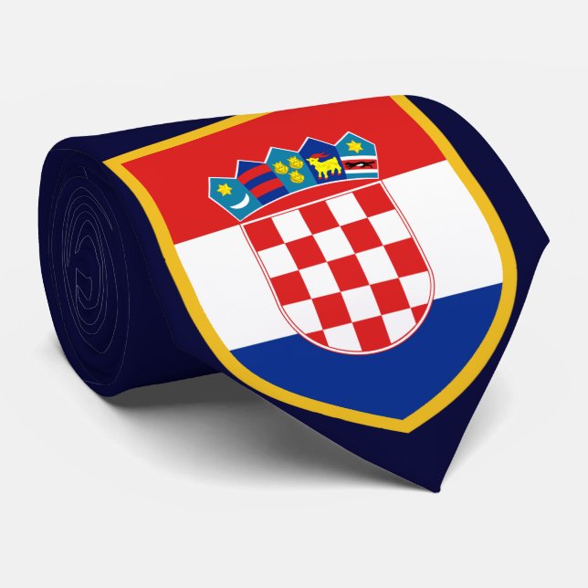 Personalisierte Kroatien-Flagge Krawatte (Gerollt)