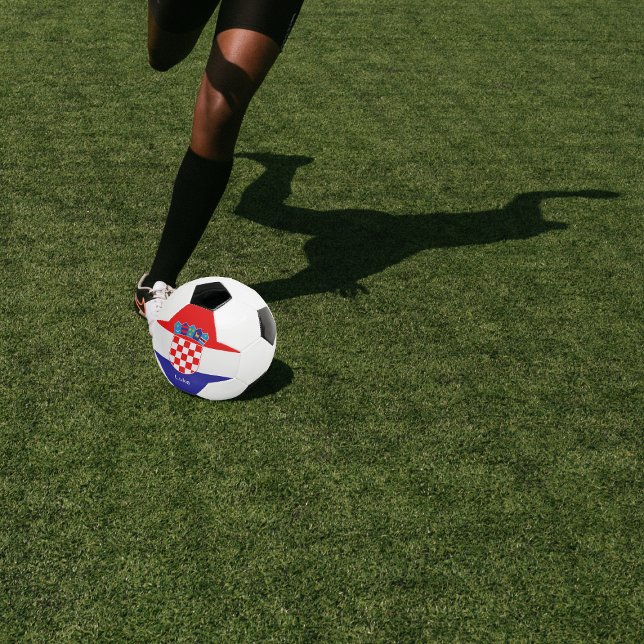 Personalisierte kroatische Flagge mit dem Namen Fu Fußball (Von Creator hochgeladen)