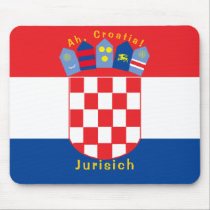 Personalisierte kroatische Flagge Mousepad