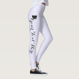 Personalisierte Krone Lavendel Leggings