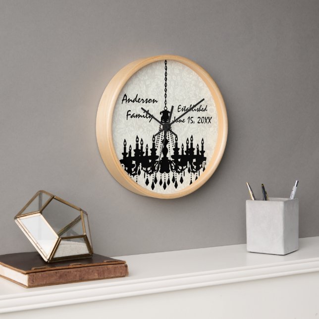 Personalisierte Kronleuchter-Uhr Uhr (Büro)