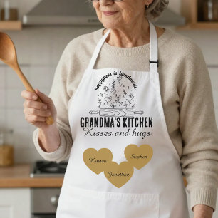 Personalisierte Küche der Oma mit Namen der Kinder Schürze