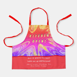 Personalisierte Küche offen + 3Kommentare Funny Schürze