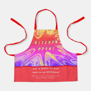 Personalisierte Küche offen + 3Kommentare Funny Schürze