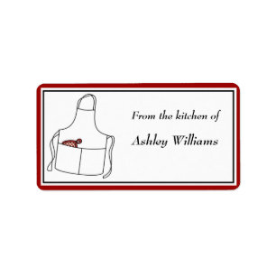 Personalisierte Küchenetiketten - mittelgroß Adressaufkleber