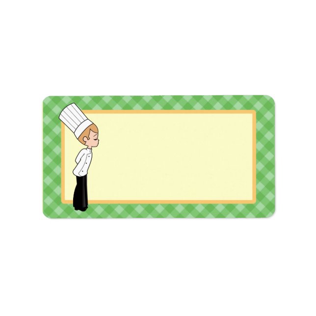 Personalisierte Küchenkennzeichen Adressaufkleber (Vorne)