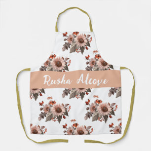 Personalisierte Küchenschürze mit Blumenmuster Schürze