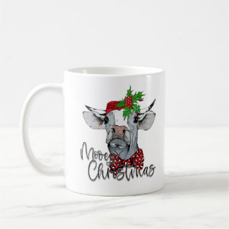 Personalisierte Kuh Mooey Weihnachtskaffee Tasse