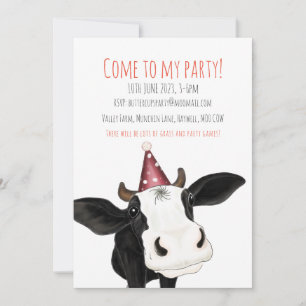 Personalisierte Kuh-Party-Einladung Einladung