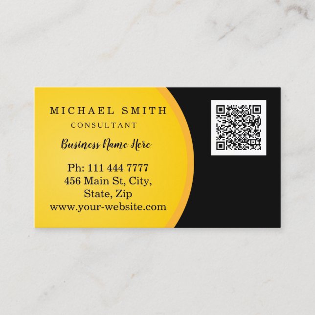 Personalisierte kundenspezifische QR-Logo-Geschäft Visitenkarte (Vorderseite)