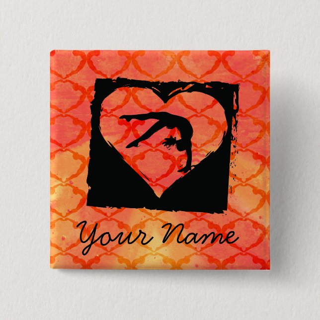 Personalisierte kundenspezifische Tanz-Gymnastik Button (Vorderseite)