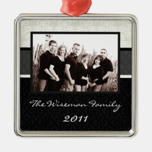 Personalisierte kundenspezifische Weihnachten-FOTO Ornament Aus Metall