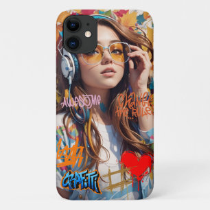 Personalisierte künstlerische niedliche Girl Stree Case-Mate iPhone Hülle