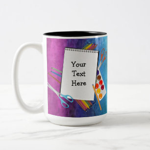 Personalisierte Künstlerische Rainbow-Tasse Zweifarbige Tasse