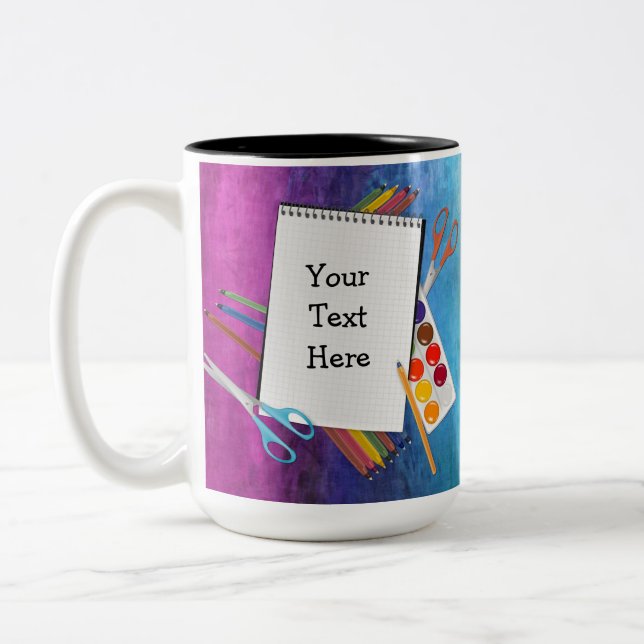 Personalisierte Künstlerische Rainbow-Tasse Zweifarbige Tasse (Links)
