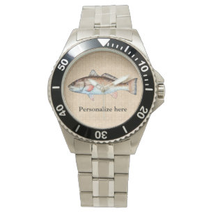 Personalisierte künstlerische Rotbarsche Armbanduhr