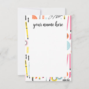 Personalisierte Kunstlieferungen Dankeskarte