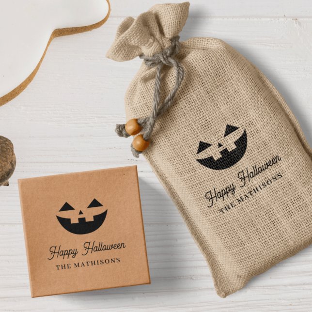 Personalisierte Kürbislaterne Happy Halloween Permastempel (Von Creator hochgeladen)