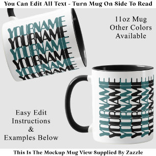 Personalisierte kurze benutzerdefinierte Namen Tür Tasse