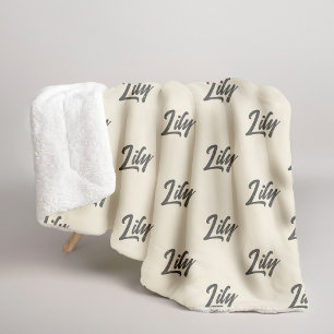 Personalisierte Kuscheldecke für Frauen oder Kinde Sherpadecke