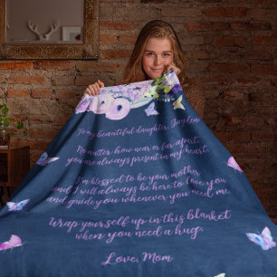 Personalisierte Kuscheldecke für Töchter Fleecedecke