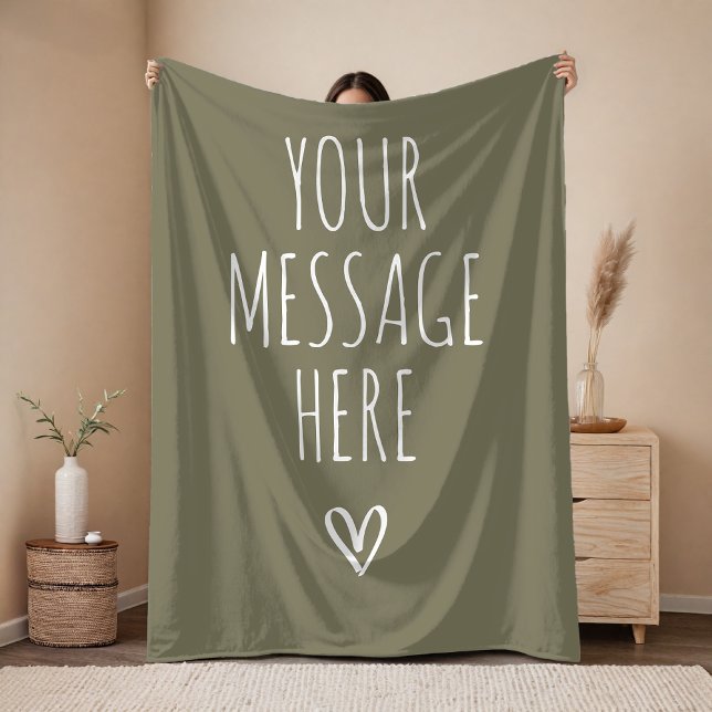 Personalisierte Kuscheldecke mit Botschaft für Mam Fleecedecke (Custom Message Blanket – Personalized Gift for Mom, Grandma or Daughter)