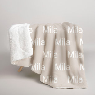 Personalisierte Kuscheldecke mit Namen für werdend Sherpadecke