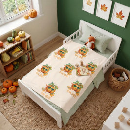 Personalisierte kuschelige Kürbis-Herbst-Kleinkind Fleecedecke