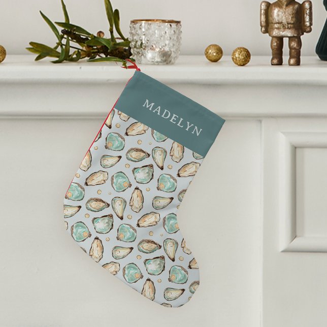 Personalisierte Küsten-Auster Kleiner Weihnachtsstrumpf (Von Creator hochgeladen)