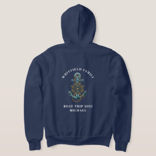 Personalisierte Küstenfahrt nach Anchor Hoodie